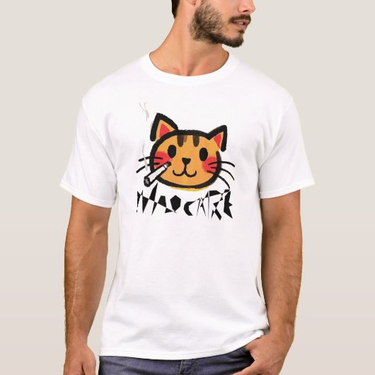 Rokende kat t-shirt (Voorkant)