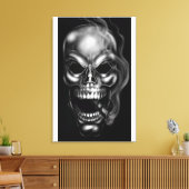 ROKENDE SCHEDEL CANVAS AFDRUK (Insitu (Woonkamer))