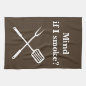 Roker BBQ Grill Cook Mind als ik rook Theedoek (Horizontaal)