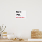 Roker Park Stadium Street Sign Poster (Keuken)