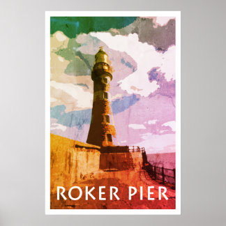 ROKER PIER, SUNDERLAND Style Poster