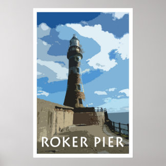 ROKER PIER, SUNDERLAND Style Poster
