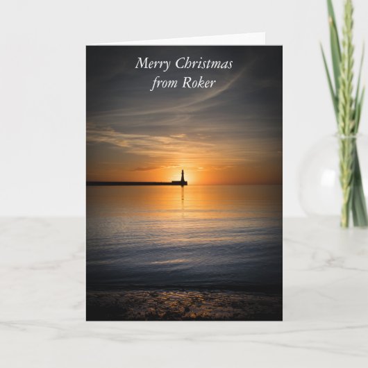 Roker Sunrise-Wenskaart Feestdagen Kaart (Voorkant)