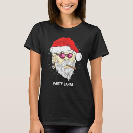 Rokerglazen van de klas van de kerstman t-shirt (Voorkant)