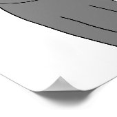 Rokergrijze cartoon. poster (Hoek)