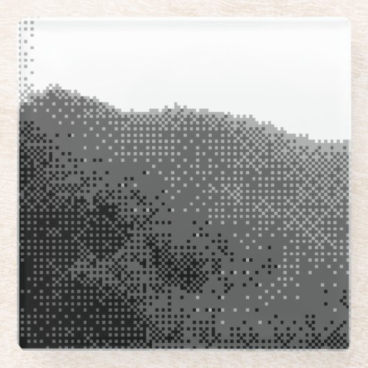 rokerige bergen glazen onderzetter (Voorkant)