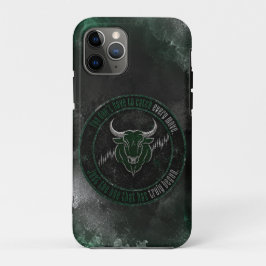 Rokerige Smaragd Stier Timing Quote Ontwerp iPhone 11 Pro Hoesje