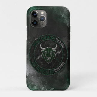 Rokerige Smaragd Stier Timing Quote Ontwerp iPhone 11 Pro Hoesje
