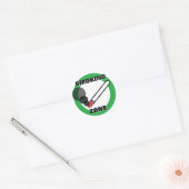 Rokerszone teken ronde sticker (Envelop)