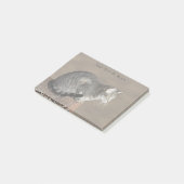 Rokig grijze tabbykat post-it® notes (Schuin)