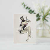 Roking Devil Girl Briefkaart (Staand voorkant)