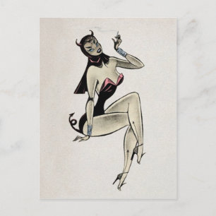 Roking Devil Girl Briefkaart