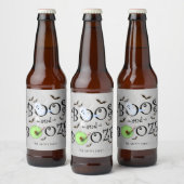 Roky Grey Boos & Booze Halloween Party Bier Etiket (Flessen)