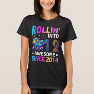 Rol 12 wordt met Skates 12e verjaardag Meisje T-shirt