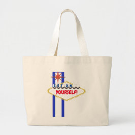 Rol Aangepast las Vegas Stijlteken Grote Tote Bag