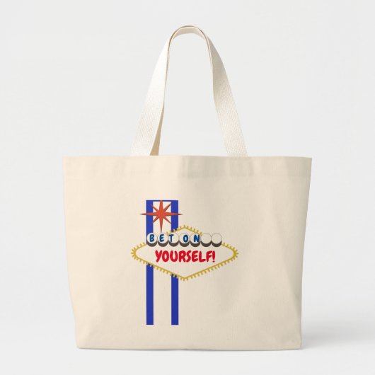 Rol Aangepast las Vegas Stijlteken Grote Tote Bag (Voorkant)