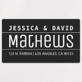 Rol creatief stijlvol zwart-wit waterdicht labels (Design 1)