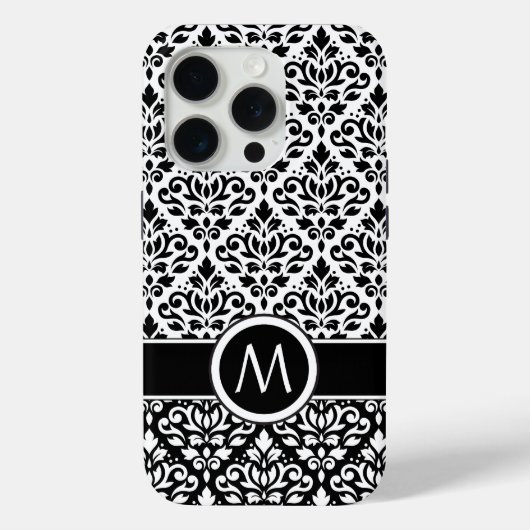 Rol Damask 2Part Ptn BW Band (Aangepast) Case-Mate iPhone Case (Achterkant)