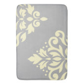 Rol Damask Art I Yellow op Grey Badmat (Voorkant Verticaal)