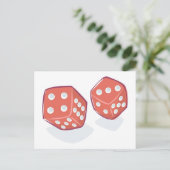 Rol de Rode Dice Briefkaart (Staand voorkant)