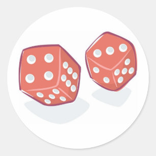 Rol de Rode Dice Ronde Sticker