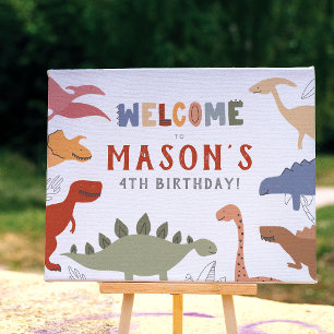 Rol! Dinosaurussen Jongen Verjaardagsfeestje Welko Poster