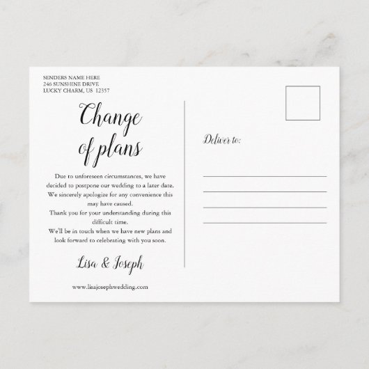 Rol er mee Foto Wijzig de Datum Datum vastleggen Aankondigingskaart (Achterkant)