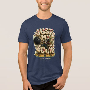 Rol gewoon mee Persoonlijke grappige sushi liefheb Tri-Blend Shirt