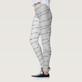 Rol grijs wit en zwart prikkeldraad leggings (Links)