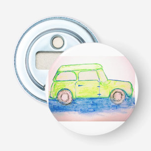 Rol groene auto button flesopener