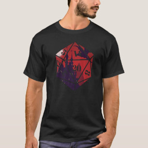 Rol het Spelen RPG Dice van het Spel met dragon ro T-shirt