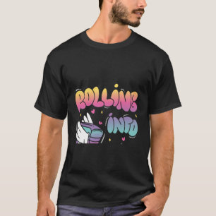 Rol in 8 Backprint Roller Skating Birthday T-shirt