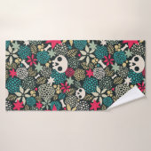 Rol in bloemen badhanddoek (Badhanddoek)