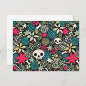 Rol in bloemen briefkaart (Voorkant / Achterkant)