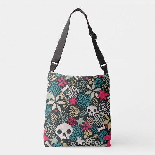 Rol in bloemen crossbody tas (Voorkant)
