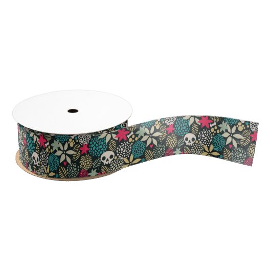 Rol in bloemen grosgrain lint (Spoel)