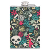 Rol in bloemen heupfles (Achterkant)