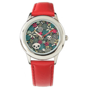 Rol in bloemen horloge