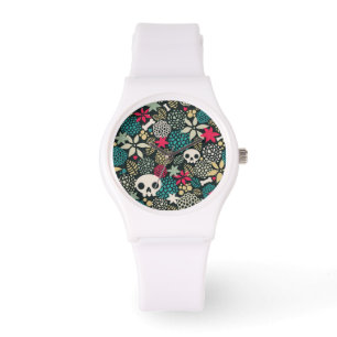Rol in bloemen horloge