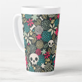 Rol in bloemen latte mok (Linkerhoek)