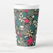 Rol in bloemen latte mok (Voorkant)