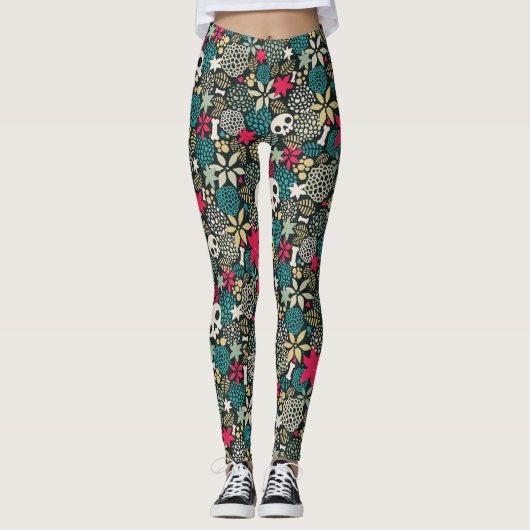 Rol in bloemen leggings (Voorkant)
