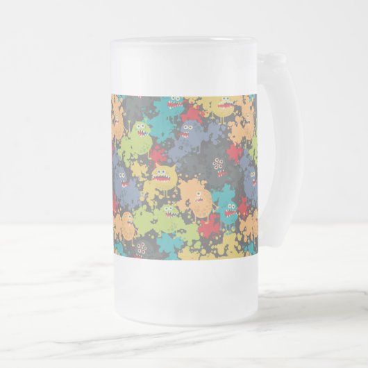 Rol in bloemen matglas bierpul (Voorkant rechts)