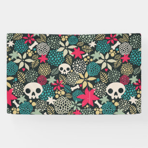 Rol in bloemen spandoek