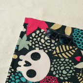 Rol in bloemen strandlaken (In situ)