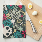 Rol in bloemen theedoek (Quarter Fold)