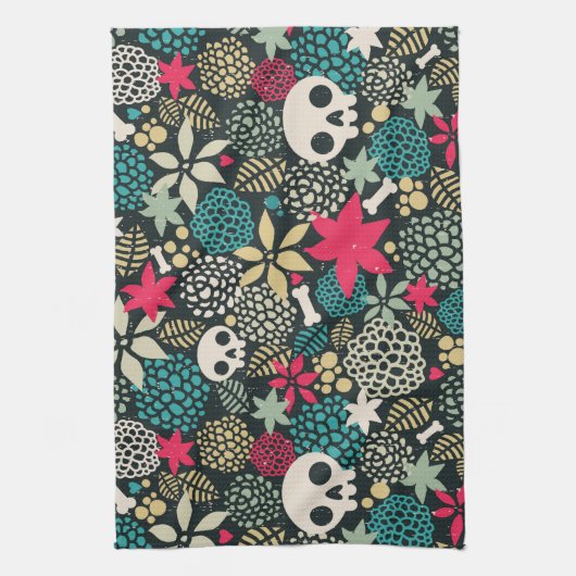 Rol in bloemen theedoek (Verticaal)