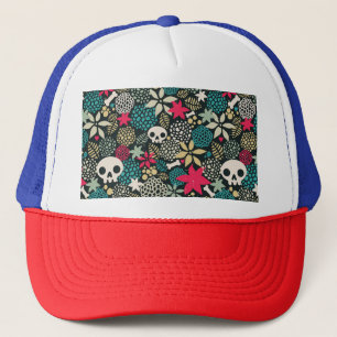 Rol in bloemen trucker pet