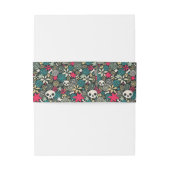 Rol in bloemen uitnodigingen wikkel (Achterkant Voorbeeld)