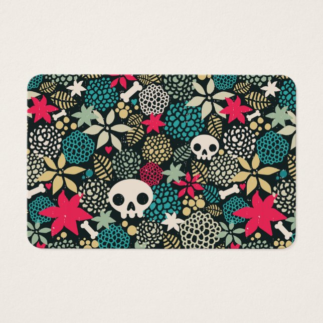 Rol in bloemen visitekaartje (Voorkant)